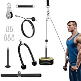 Kabelzug Fitness DIY Kabel Latzug Fitness Bizeps Rücken Trainingsgerät Kabelzug Pulley System...