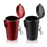 2 Stück Taschenaschenbecher für Unterwegs: Zigaretten Taschenascher Taschenaschenbecher...