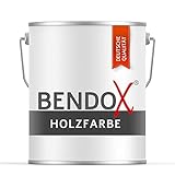 Bendox Holzschutzfarbe Holzfarbe 2,5l Rot, innen und aussen - Wetterschutzfarbe, Holzbeschichtung,...