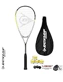 Dunlop Ti Series Squashschläger (Verschiedene Optionen) (1 x Squashschläger + 3 Squashbälle Hyper...