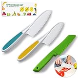 Kindermesser 3-teiliges Kinder Sicherheit Kochmesser Küchenmesser-Set zum Schneiden Kochen von Obst...