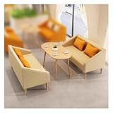 MPLFHSYOS Modernes Sofa-Set im In-Style mit Massivholztisch, bequemer Polstersitzgruppe und edlem...