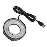 Mikroskop LED Ringlicht, 72 LEDs, 6500 K–7500 K, Verstellbare Beleuchtung, USB 5 V, Mikroskop...