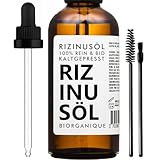 Rizinusöl BIO | 100% rein, natürlich und kaltgepresst | Pflege für Nägel, Wimpern, Haut, Bart |...