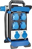 as - Schwabe Tragbarer CEE-Stromverteiler Stecky 14, CEE-Stecker + 4 Schutzkontakt-Dosen + 2...