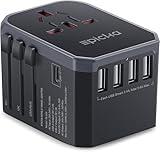 EPICKA Reiseadapter Weltweit, Reisestecker Adapter Weltweit 28W, Internationaler Steckdosenadapter...