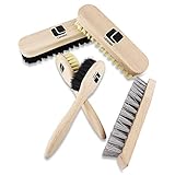 Lenzen hochwertiges Schuhputzset, 5 Teile, bestehend aus 2 Polierbürsten, 2 Tiegelbürsten und 1...