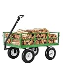 VEVOR Bollerwagen 110x75x67 cm, Transportwagen, Gartenwagen, Gerätewagen, 2-in-1-Handwagen, mit...
