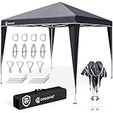 CASARIA® Pavillon Capri 3x3m Pop-Up UV-Schutz 50+ Wasserdicht Winterfest mit Tasche Faltbar Stabil...