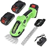 Heckenschere Akku 24V Grasschere Elektrisch: Handliche Grasschere Mit 2 Messern, 1500mAh Akku,...