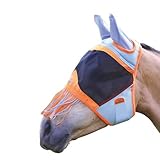 Shires - Fliegenmaske für Pferde mit Ohren (COB) (Orange)