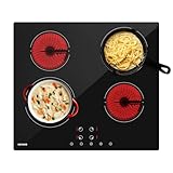 Glaskeramikkochfeld mit 4 Kochplatten
