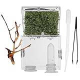 YARNOW Reptilienbox aus Acryl mit Pipette und Pinzette Robustes Transparentes Terrarium für...