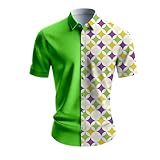 Hemd Herren-KarnevalskostümKarneval Langarmshirt Herbst Casual 3D Druck Hawaii Kurzarmshirts Tops...