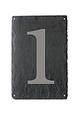 Hausnummer Schiefer Schild - persönliche Hausnummer als Schiefertafel individuell gefertigt...