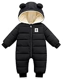Baby Winter Overall mit Kapuze, Strampler Schneeanzug Jungen Mädchen Langarm Jumpsuit Warm Outfits...