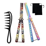 CYUaoao 3 Stück Schmetterling Stil Kamm Faltbarer Taschenkamm Butterfly Kamm Hai Zahnkamm...