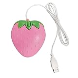 Qcbuegof Bezauberndes Erdbeer-USB-Optisches Gaming für Büro und Laptop, Mädchen, Geschenk, Mause