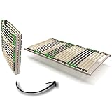 Lattenrost 90x200 cm FixSTAR, Lattenrahmen mit 7 Zonen und 28 flexiblen Federleisten aus...