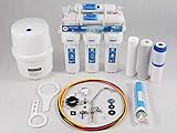 6 Stufen Umkehrosmoseanlage WASSERFILTER GERMANY - DELUXE mit BIOaktivkohle und Schaum-Kohlefilter -...