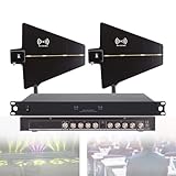 UHF Antenne Stromverteilersystem mit Mikrofon Signalverstärker, 2 Antennenpaddel, 800m...