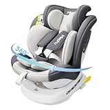 Miophy I-Size 360°drehbar Kindersitz, Gruppe 0+1/2/3, 0-12 Jahre, 40-150 cm, Baby Autositz mit...