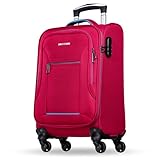 NOWI Sevilla Weichschalen Trolley M – Leichter Stoff Koffer 30L mit 4 Rollen & Zahlenschloss |...