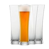 SCHOTT ZWIESEL Weizenbierglas Beer Basic 0,5 l (4er-Set), geradlinige Weizengläser für Weizenbier,...