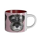 Keramikbecher mit Schnauzer-Motiv, große Kapazität, vielseitige Tassen für Kaffee, Tee, einfach...