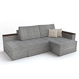 VitaliSpa Sofa L Form, Grau, 160 x 240 cm Linke Ecke
