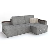 VitaliSpa Sofa L Form, Grau, 160 x 240 cm Rechte Ecke