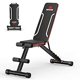Roygym Klappbare Hantelbank, Multifunktion Training Fitness mit 9-Fach Verstellbarer Rückenlehne,...