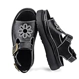 KIFIWUI Plateau-Sandalen für Damen, klobige Knöchelschnalle, lässig, offener Zehenbereich,...