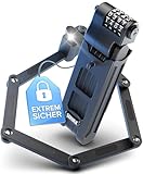 BÜCHEL Sekura Faltschloss Fahrrad | Sicherer Diebstahlschutz | Gehärteter Stahl | 85 cm Länge |...