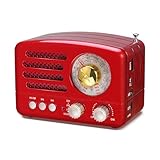 PRUNUS J-160 AM/FM/SW Retro Radio mit Bluetooth, Nostalgie Radio Klein mit 1800mAh Akku, Kleines...