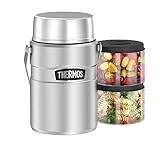 Thermos STAINLESS KING FOOD JAR 1,2l, steel, Thermosbehälter aus Edelstahl mit Einsätzen und...