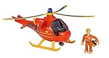 Simba 109251077 - Feuerwehrmann Sam Hubschrauber Wallaby mit Tom Figur, Originalsound, Blaulicht,...
