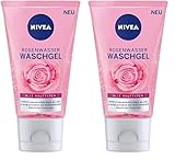 NIVEA Rosenwasser Waschgel (150 ml), Gesichtsreinigung mit MicellAIR Technologie und natürlichem...