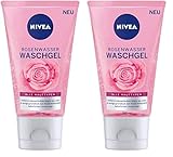 NIVEA Rosenwasser Waschgel (150 ml), Gesichtsreinigung mit MicellAIR Technologie und natürlichem...