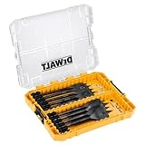 Dewalt Holz-Fräsbohrer-Set 9-tlg (12-32 mm, geschliffene Zentrierspitze, 1/4“ Schaft, für...