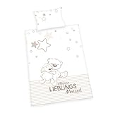 Herding Baby Best Kleinkinder-Bettwäsche-Set, Jana Lieblingsmensch Wendemotiv, Bettbezug 100 x 135...