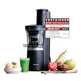 Panasonic Slow Juicer MJ-L700KXE, elektrische Fruchtpresse, Entsaften von ganzen Früchten und...