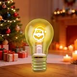Fancysky LED Tischlampe in Form einer Glühbirne,Weihnachtsmann Wiederaufladbare Lampe mit...