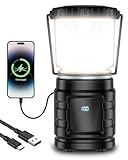 LED Campinglampe Aufladbar 8000mAh, Ultra Hell 1000 LM Camping Laterne mit LED-Leistungsanzeige, 4...