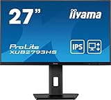 iiyama ProLite XUB2793HS-B6 68,6cm 27' IPS LED-Monitor Full-HD 100Hz HDMI DP Höhenverstellung Pivot...