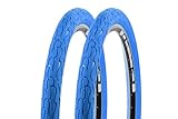 2 Stück 26 Zoll Cruiser MTB Fahrrad Reifen 26x2.125 City Bike 54-559 Blau