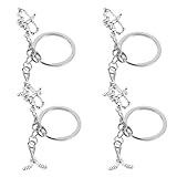 FUNOMOCYA 4 Stück Hockey Schlüsselanhänger aus Metall Sportliche Eishockey Spieler Anhänger...