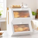 WOWLIVE Doppelschichtiger Brotkasten für Küchenarbeitsplatte, großer...
