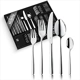 WMF Boston Besteck Set 12 Personen, Essbesteck 60 teilig, Monobloc-Messer, Cromargan Edelstahl...