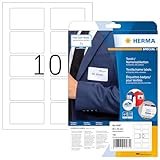 HERMA 4587 Namensetiketten ablösbar, 10 Blatt, 80 x 50 mm, 10 pro A4 Bogen, 100 Stück,...